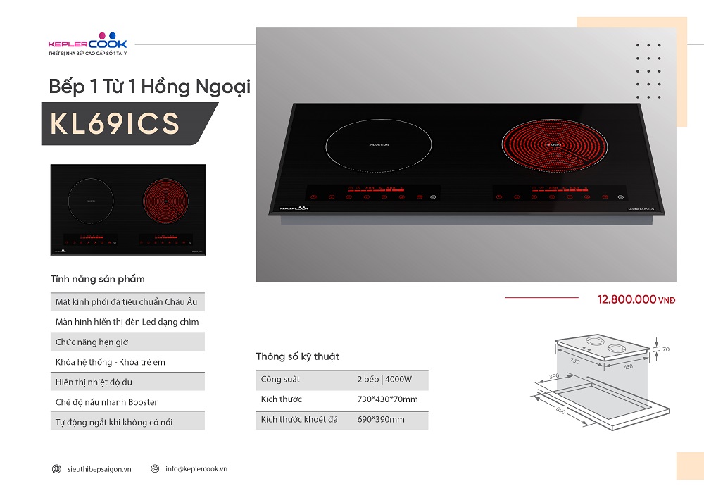 Bếp từ Hồng Ngoại KeplerCook KL69ICS